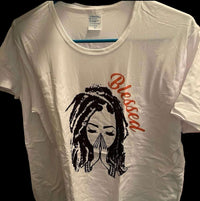 T-shirt customised with Blessed girl